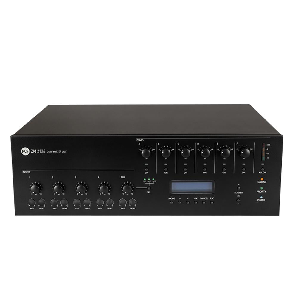 RCF ZM2124 - 6 Zone Digital Mixer/Amplifier Master Unit - 240W