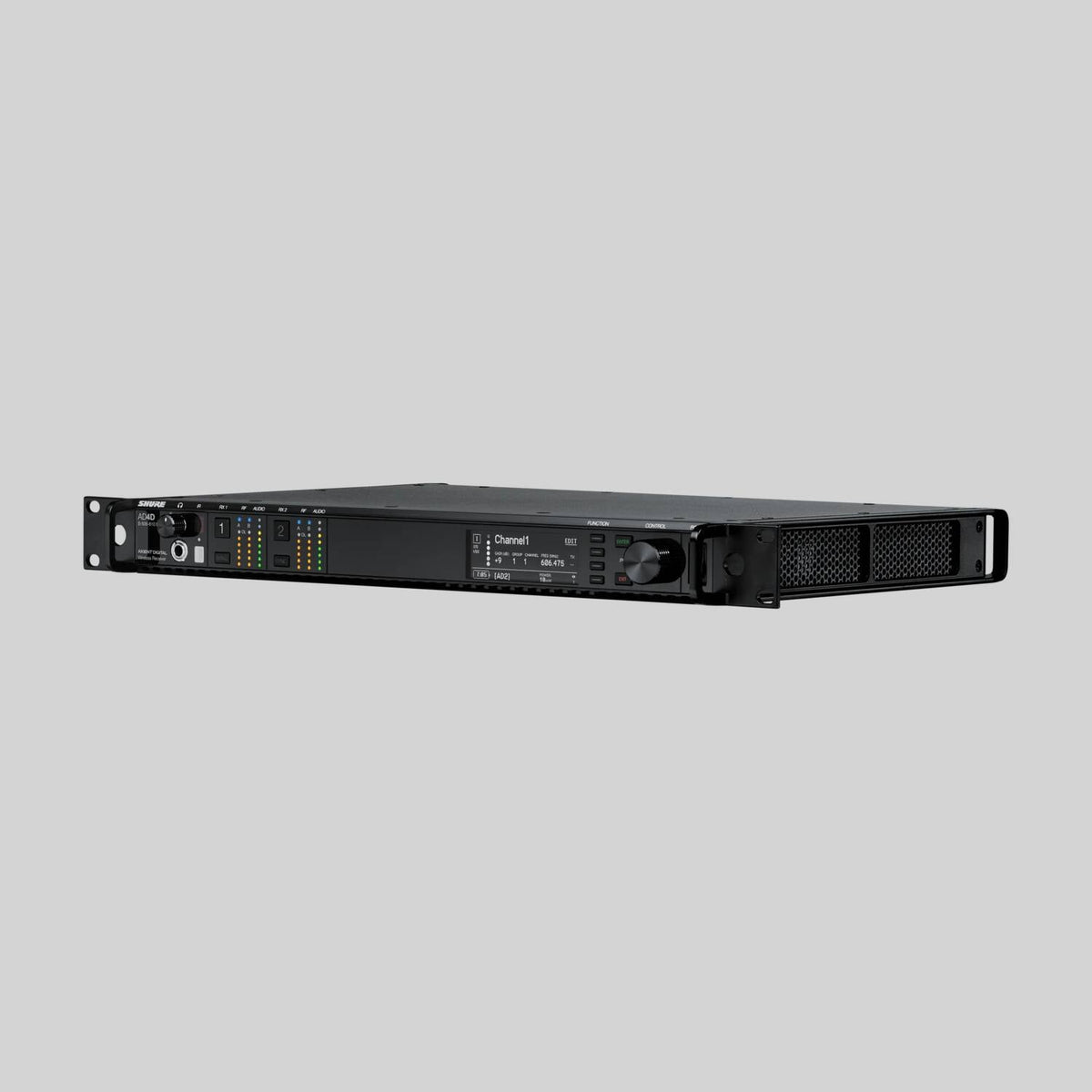 Shure AD4D-DC-C, Two-Channel Digital Wireless Receiver, AD Dual CH DC Rx L/pts 750-960 MHz