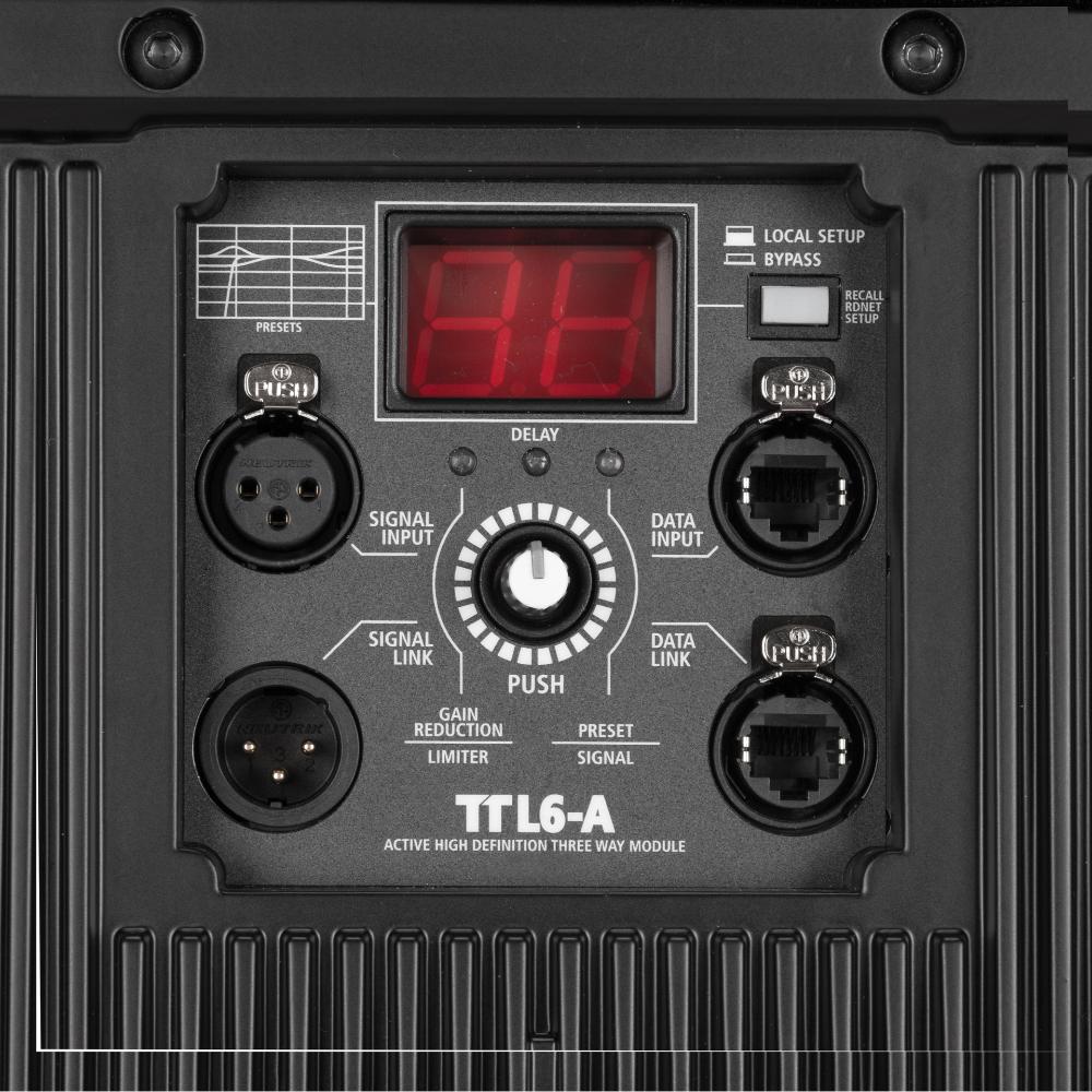 RCF TTL6-A - Active 4400W Dual 12" 3-way Line Source Speaker (RDNET Ready)