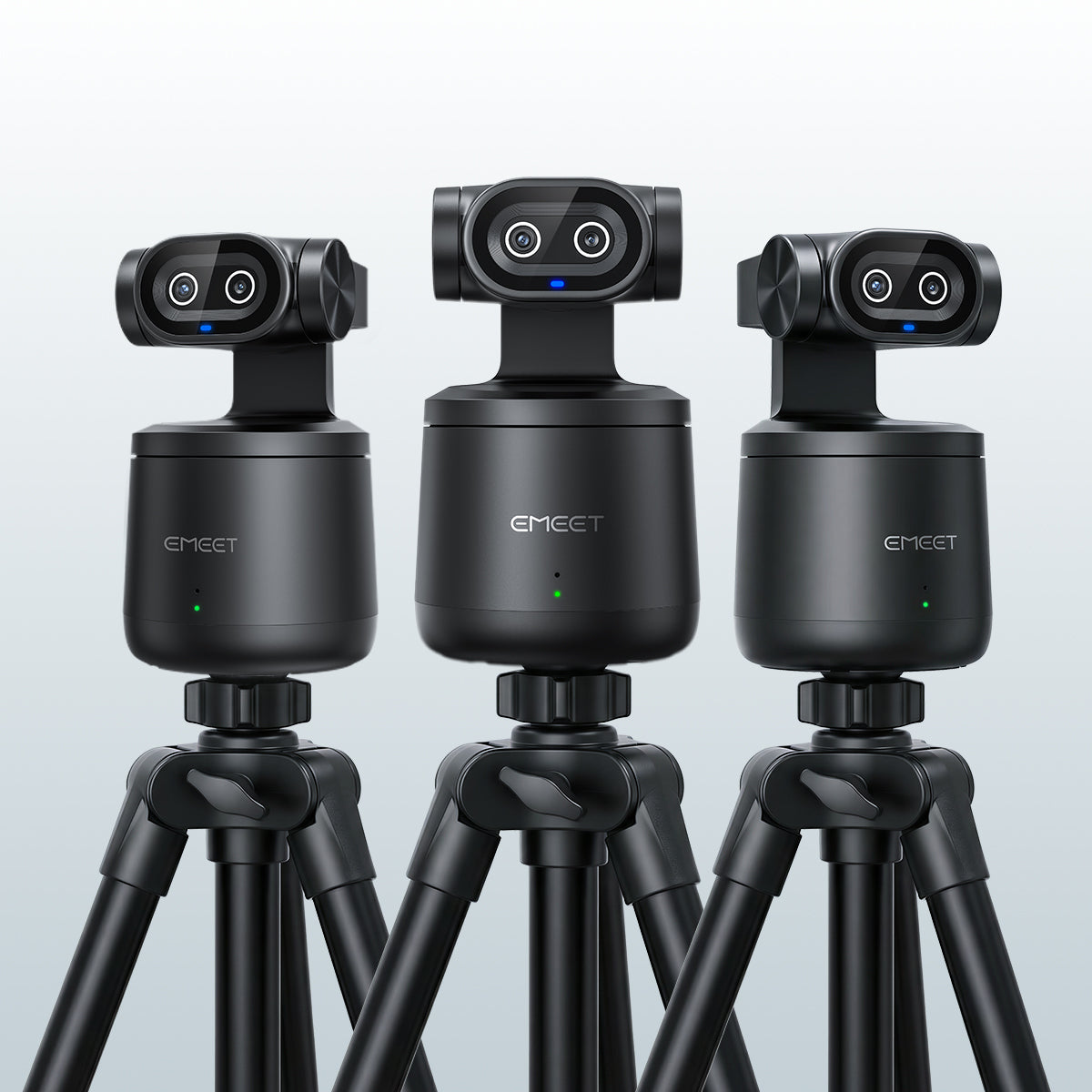 EMEET PIXY Wireless, 3-Camera 4K Dual-Lens PTZ Streaming System with AI Auto Tracking, Home Wi-Fi or Hotspot Operation, Records to TF Card or Device, Streams to Up to 4 Platforms via EMEET Studio App
