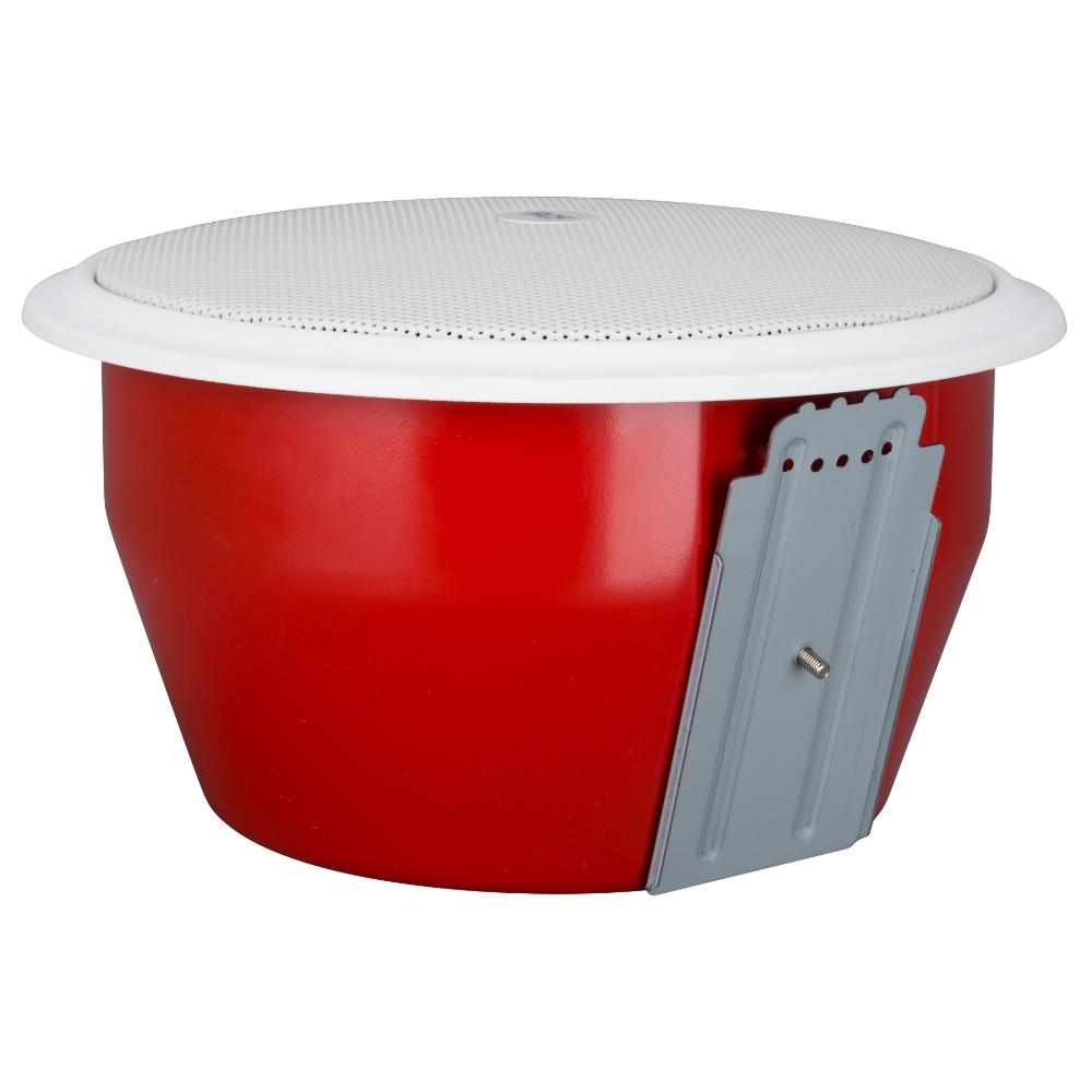 RCF PL 70EN - 6" Twin-Cone Flush Mounting Ceiling Speaker, White Frame+Grid, 6W, 70-100V. Steel Back-Can Included - EN54-24
