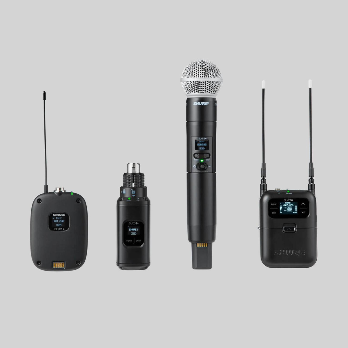 Shure SLXD14/UL4B-H55, Wireless Microphone Systems, Single BP Sys W/ UL4B/C Lav 514-558MHz