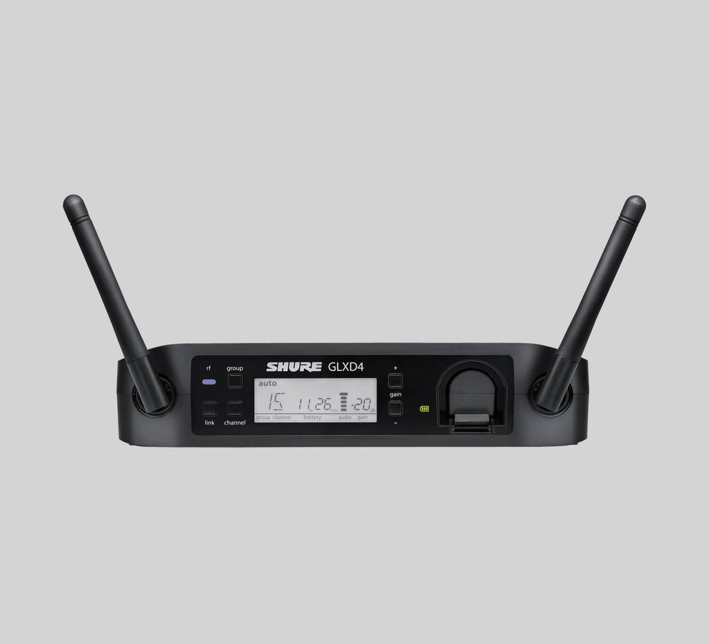 Shure GLXD24+/SM58-Z3, Digital Wireless Vocal System with SM58 Vocal Microphone, Featuring the industry standard SM58 vocal microphone, the GLXD24+/SM58 Dual Band Vocal System delivers superior, transparent digital audio