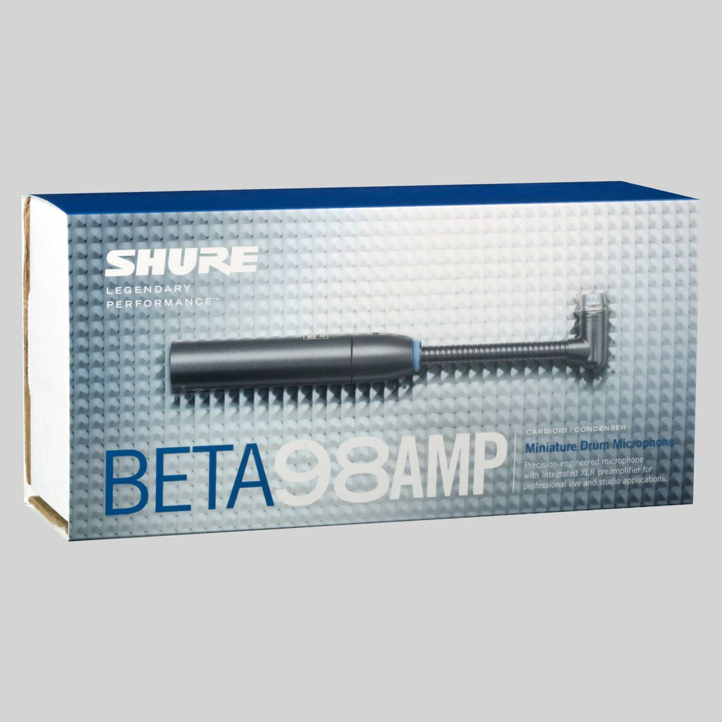 Shure BETA 98AMP/C-3PK, Instrument Microphone, Includes Three Beta 98AMP/C Microphones and Three A75M Universal Stand Mounts