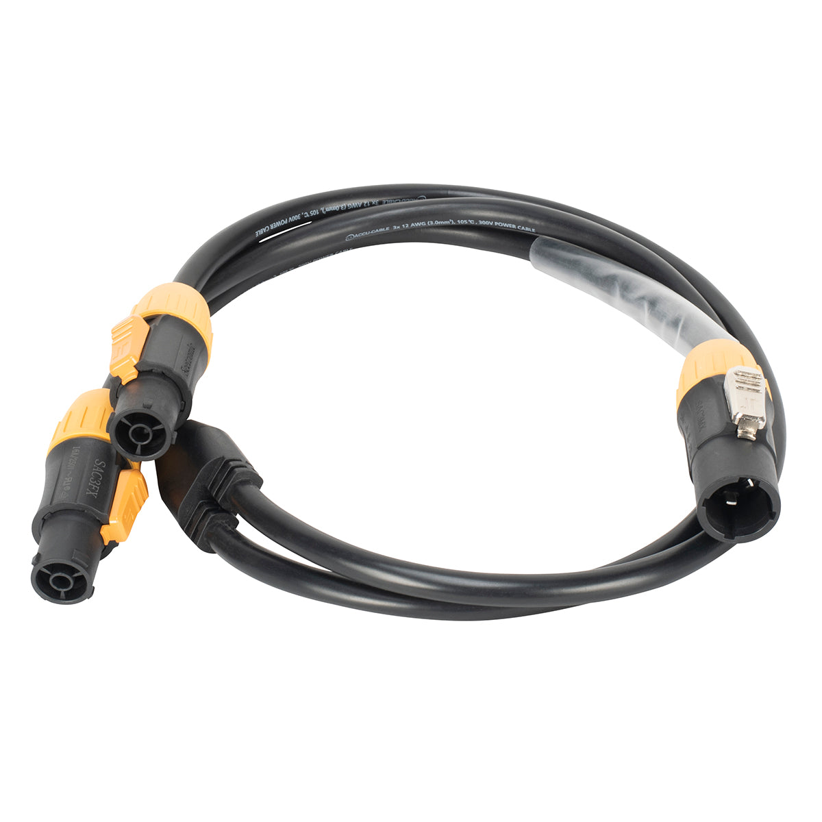 Accu-Cable Power 2FER-IP, 3.2 ft IP Power Splitter Cord