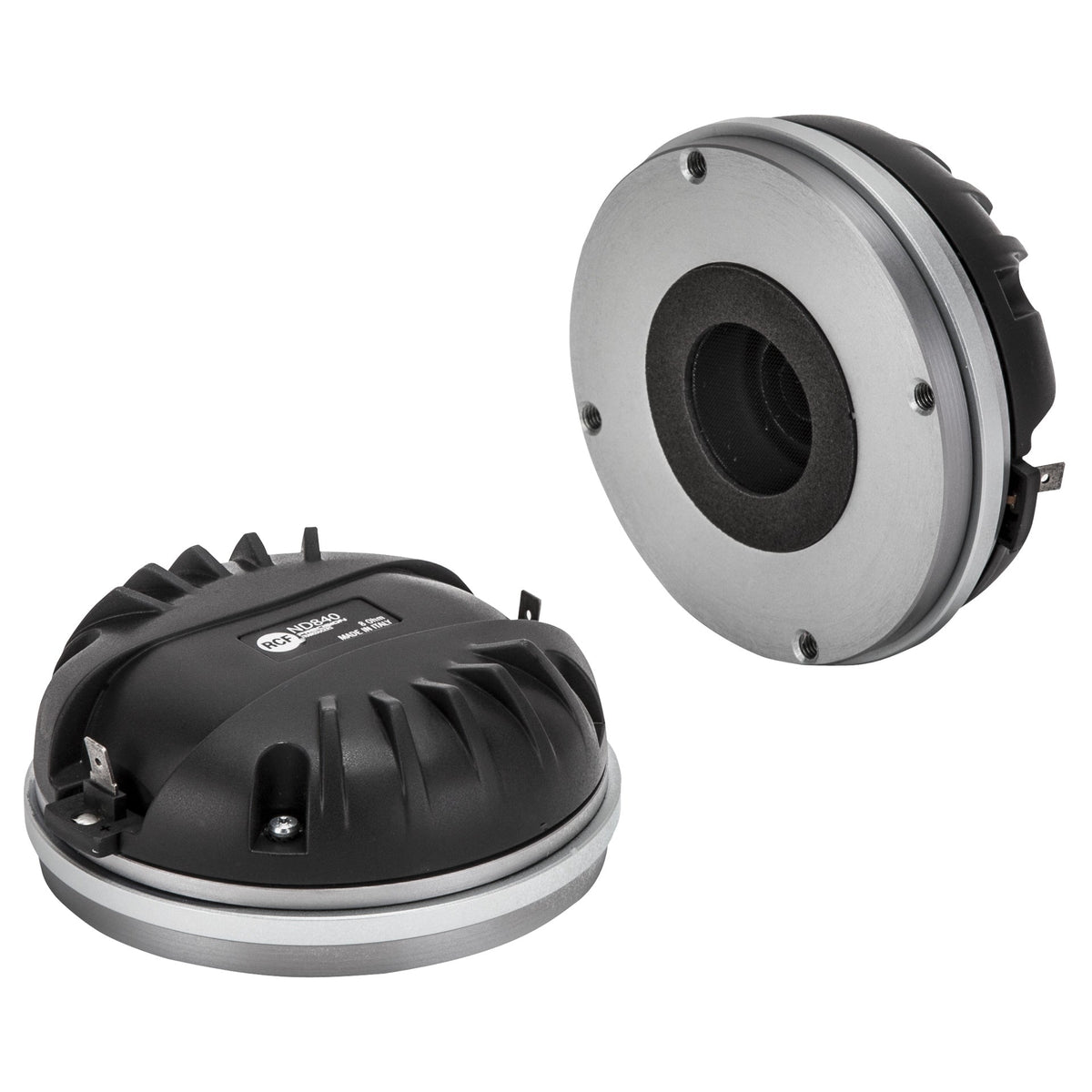 RCF ND840, 1.4" Exit Compression Driver, 110W RMS, 220W Program, 109 dB Sensitivity, 500 Hz-20 kHz, Titanium Diaphragm, 8 Ohm