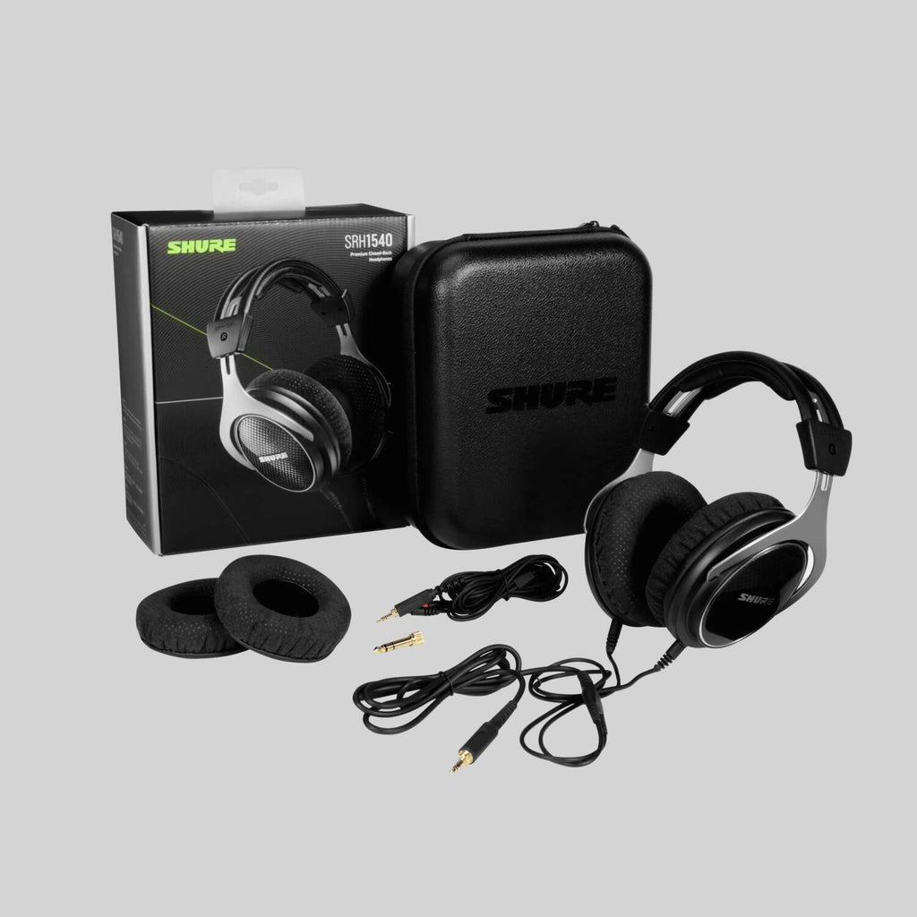 Shure SRH1540-BK, Premium Closed-Back Headphones, SRH1540 Premium Closed-Back Headphones for Clear Highs and Extended Bass