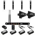 Shure AD4QUS-C, Four-channel receiver. Includes AD4Q, locking power and jumper cables, Bnc bulkhead adapter, coaxial antenna, Bnc cable assemblies, Ethernet cables, rackmount kit, and user guide. (750-960 MHz)