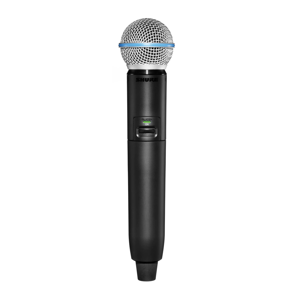Shure GLXD2+/B58-Z3, Featuring the industry standard Beta 58A vocal microphone, the GLXD2+/B58 Dual Band Handheld Transmitter delivers superior, transparent digital audio