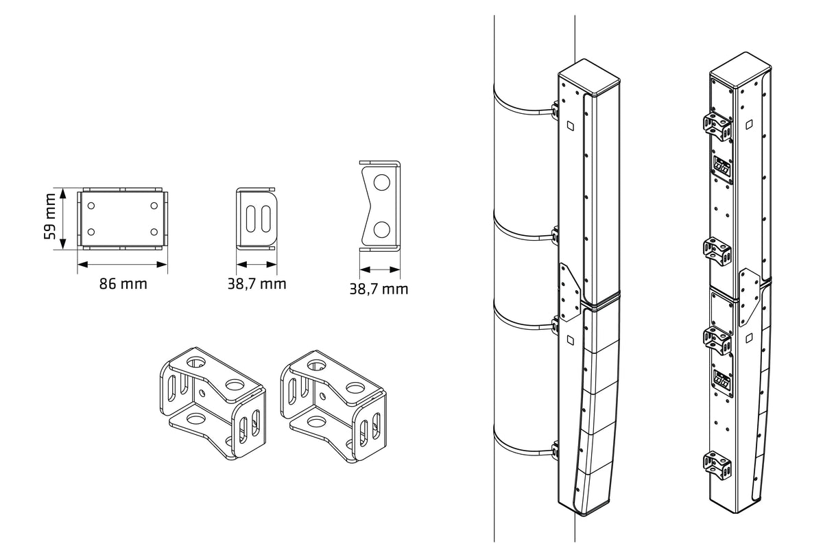 P10 Ceiling Mount black