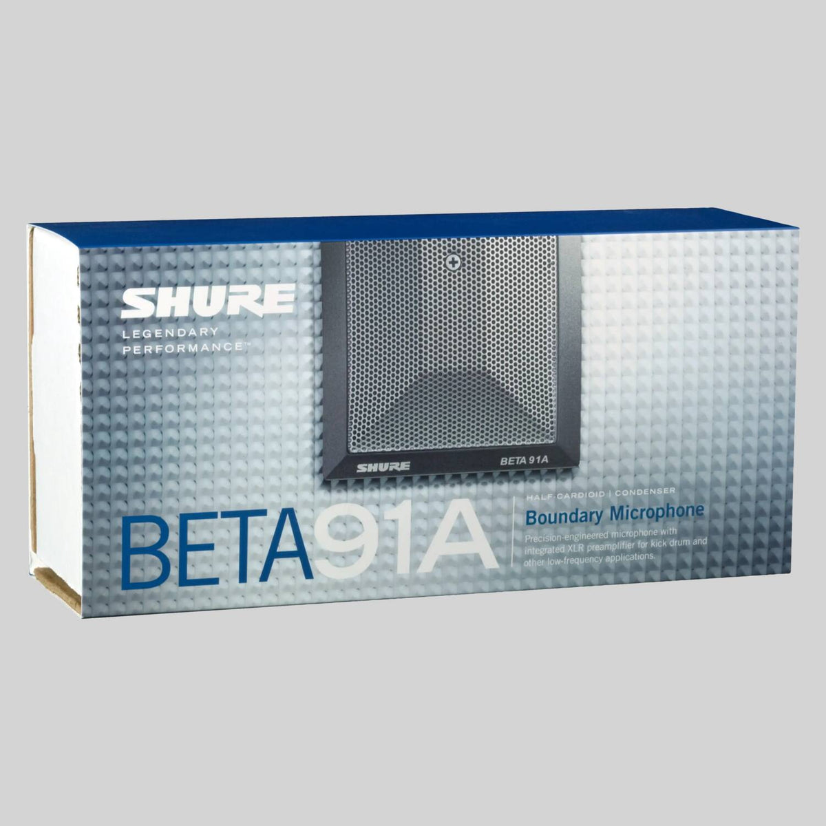 Shure BETA 91A, Kick Drum Microphone, Half-Cardioid Condenser Kick-Drum Microphone. Includes Integrated Preamplifier and XLR Connection