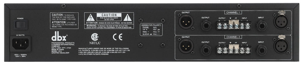 dbx 1215, Graphic EQs