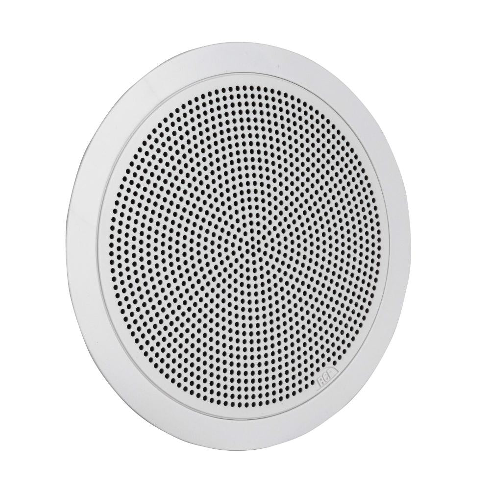 RCF PL 50 - 6" Twin-Cone Flush Mounting Ceiling Speaker, White, 6W, 70-100V, Plastic Grille