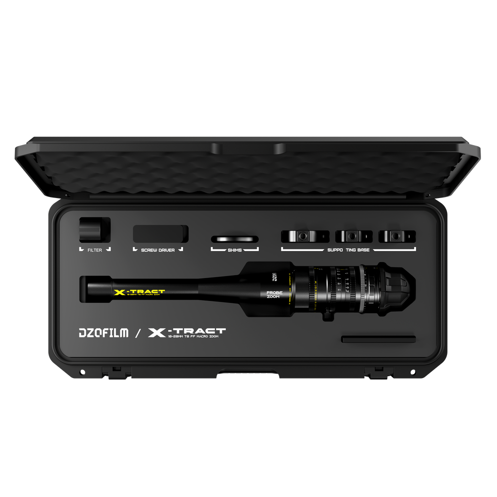 DZOFILM X-tract 18-28mm_0°(PL_Black_Case_1pcs_Metric), Probe Zoom Cine Lens, PL Mount, Macro Probe Optics
