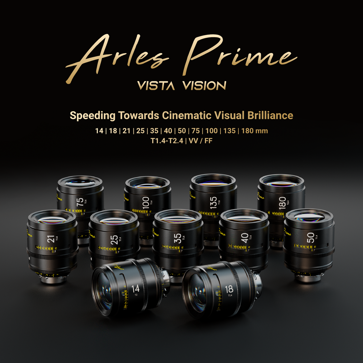 DZOFILM Arles 135mm FF/VV Prime Cine Lens (PL mount,feet), Vista Vision Full-Frame High-Speed Prime, PL and EF Mount, T1.4 Fast Aperture, 16-Blade Iris, M86 Front Filter