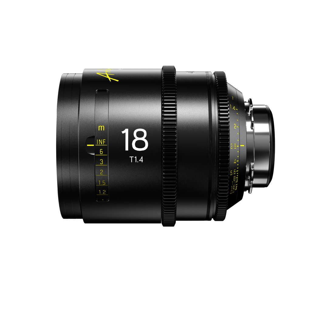 DZOFILM Arles Prime 18mm(PL_Black_Carton_1pcs_Imperial), Vista Vision Full-Frame High-Speed Prime, PL and EF Mount, T1.4 Fast Aperture, 16-Blade Iris, M86 Front Filter