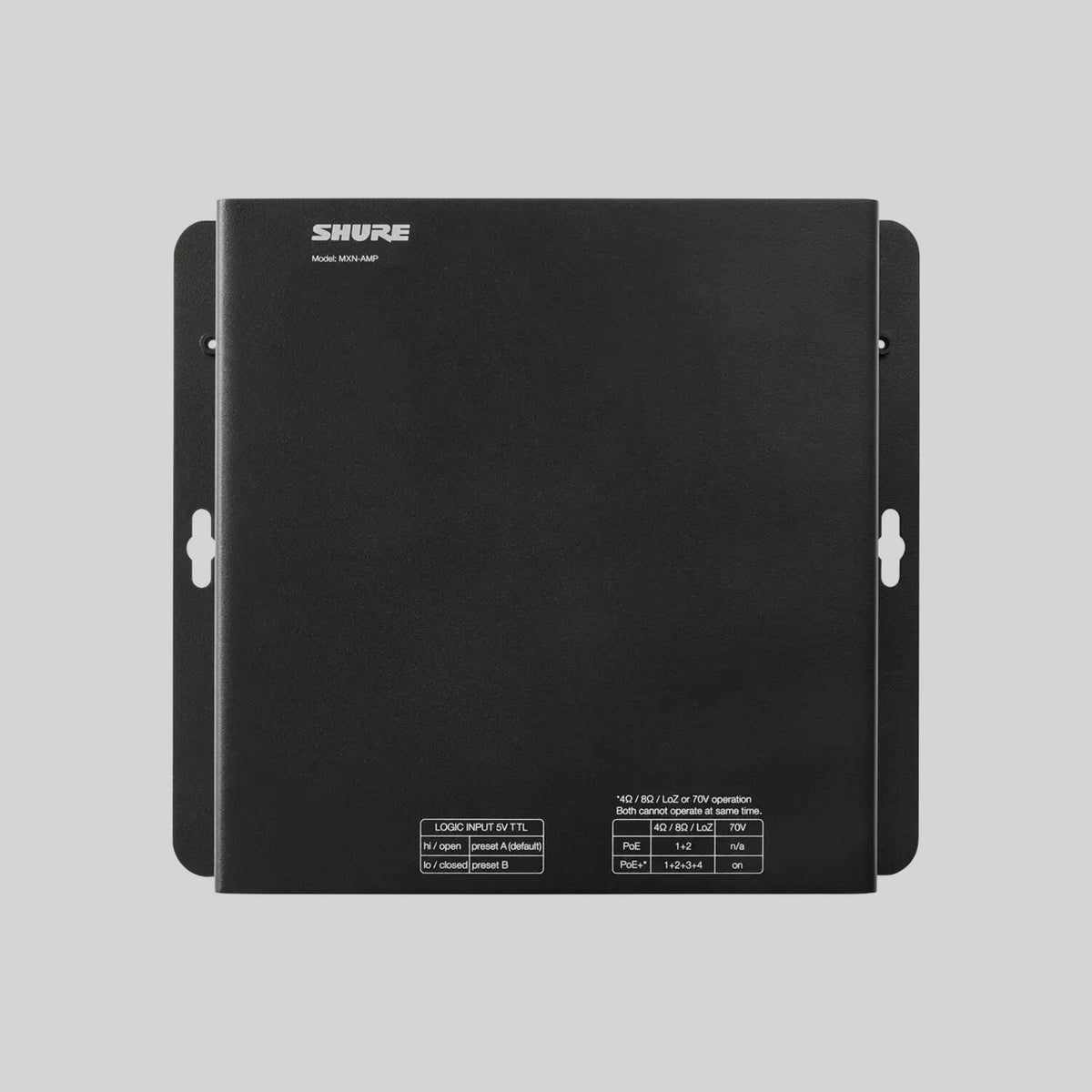 Shure MXN-AMP, PoE+ Powered Multichannel Amplifier, Networked Dante Low IMP/70V Poe+ Amp