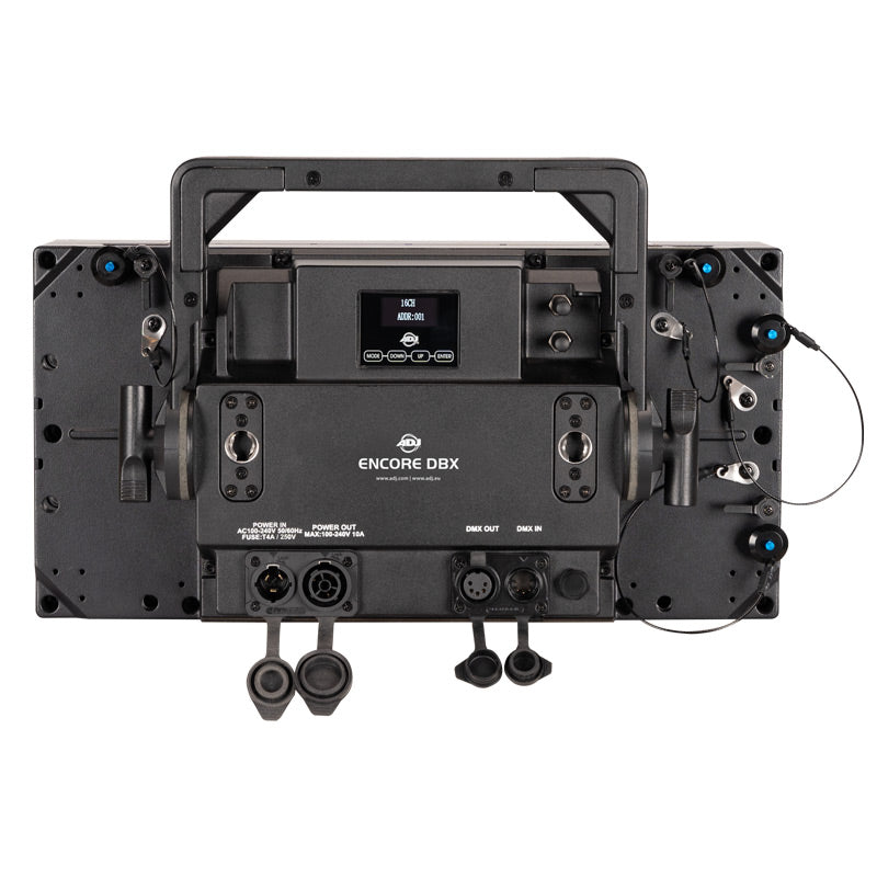ADJ Encore DBX, IP65 Dual Blinder, 2 x 150 Watt Rgbaw Individual Controllable Cells, RGB Background, Aria X2