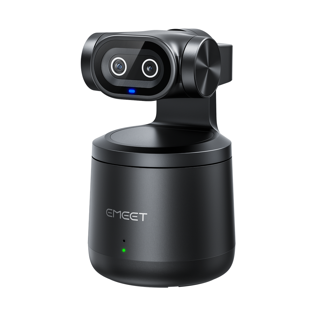 EMEET PIXY Wireless, 3-Camera 4K Dual-Lens PTZ Streaming System with AI Auto Tracking, Home Wi-Fi or Hotspot Operation, Records to TF Card or Device, Streams to Up to 4 Platforms via EMEET Studio App