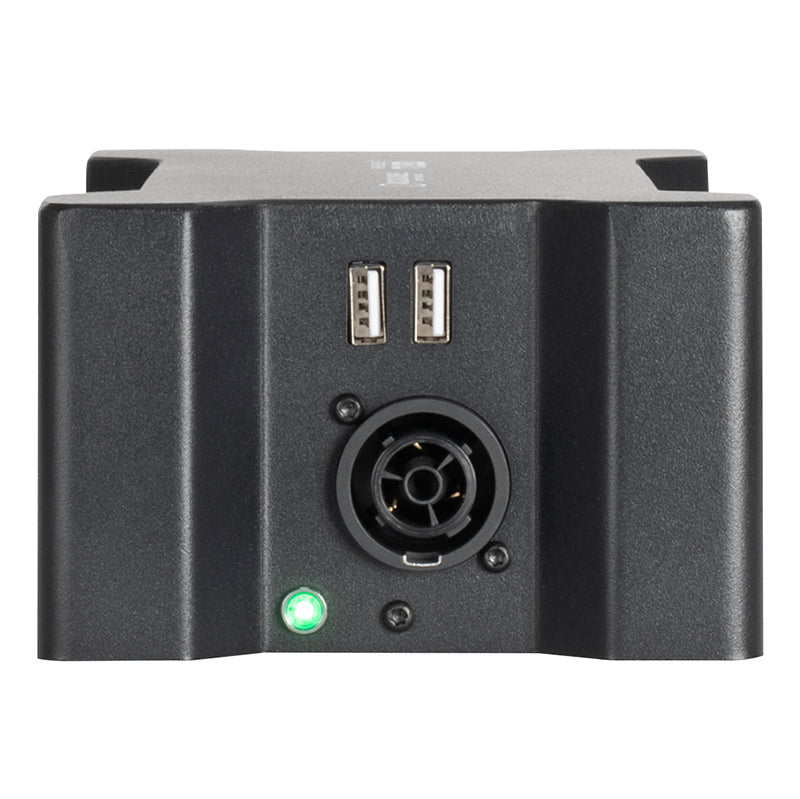 ADJ Power Bone T1PC, Distribution Box with 2 x Seetronic IP65 Locking Power Input and Thru Connections with 4 x Seetronic Indoor Locking Power Output Connections