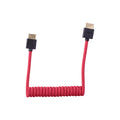 Blackhawk Full HDMI Cable, Coiled 12 inch to 24 inch, High-Speed HDMI Type-A Male to Male, 4K 60hz and 3D, Nylon Braided, Red