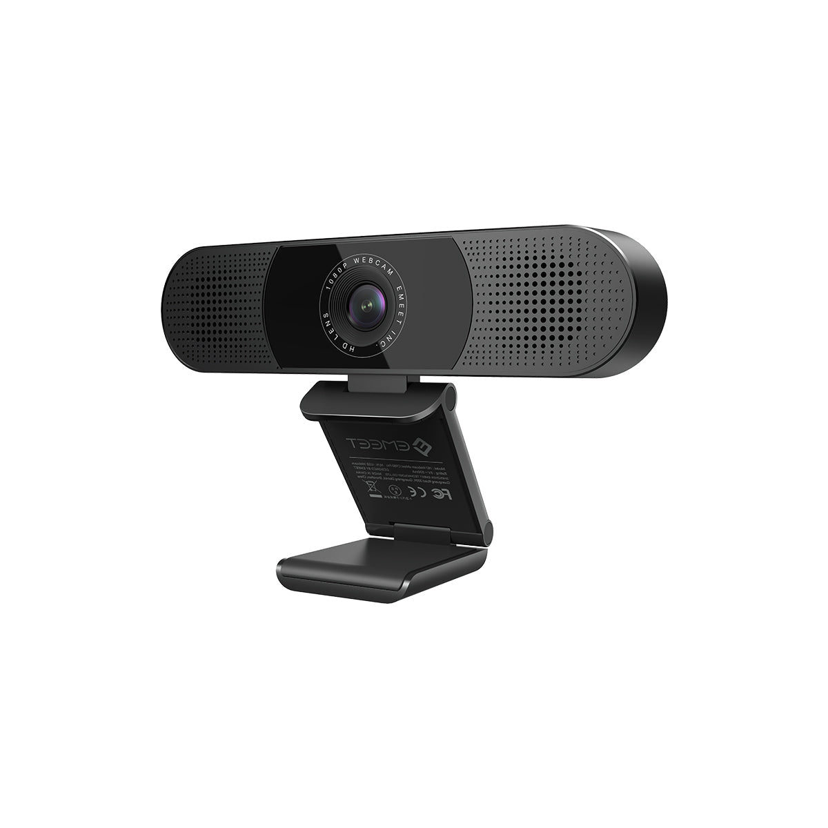 EMEET SmartCam C980 Pro, 3-in-1 1080p Webcam with 4 Noise-Reduction Mics and Two 1W Speakers, 60 to 98 Degree Adjustable Field of View, Auto Low-Light Correction and Magnetic Privacy Cover