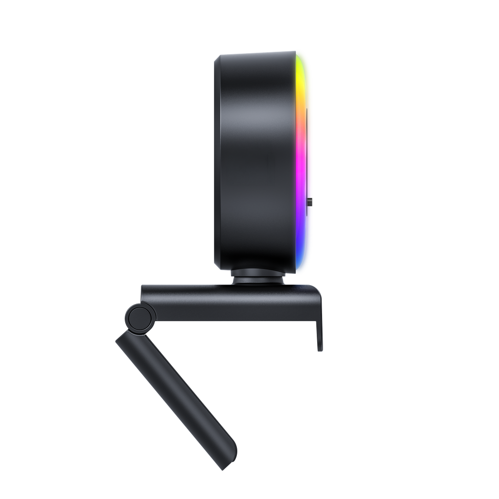 EMEET SmartCam S600L, 4K StreamCam with 1/2" CMOS Sensor, Built-In RGB Ring Light with Cold, Warm and Mixed Modes, 1080p 60fps, 0.2s PDAF Autofocus and Built-In Privacy Cover