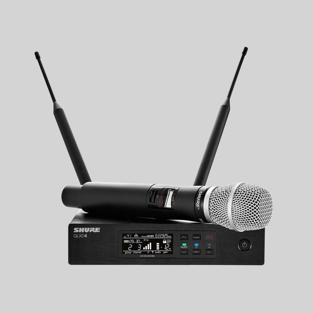 Shure QLXD2/SM86-H50, Handheld Transmitter with SM86 Capsule, Handheld Transmitter with SM86 Microphone