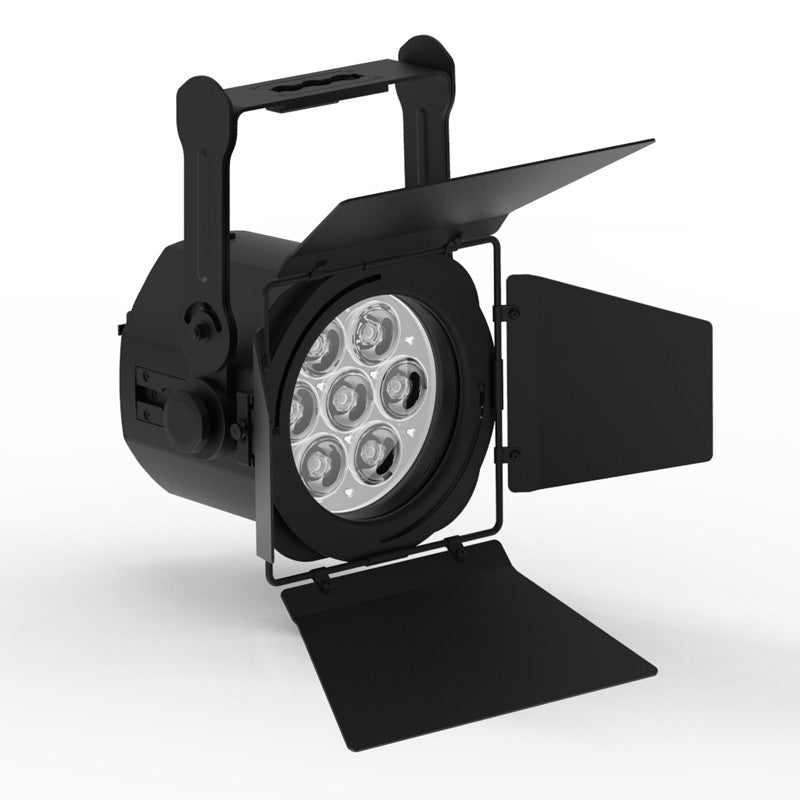 ADJ ElectraPix Par 7, IP65 Par, Battery Powered, 7 x 20 Watt HEX LED Rgbaluv Individual Pixel Control, Backround RGB LEDs, Aria X2 Wireles, 20 Degree Diffusion Filter, L Track System