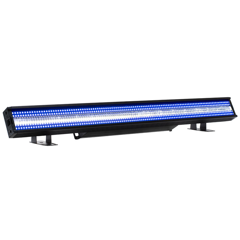 ADJ Jolt Bar FX2, High Powered Linear Bar Strobe Effect, 112 x 5 Watt Cool White LED 448 x 0.5W RGB Color Mixing, 16 All White and 32 Color Zones, 116 Degree Beam Angle, 5 Pin DMX