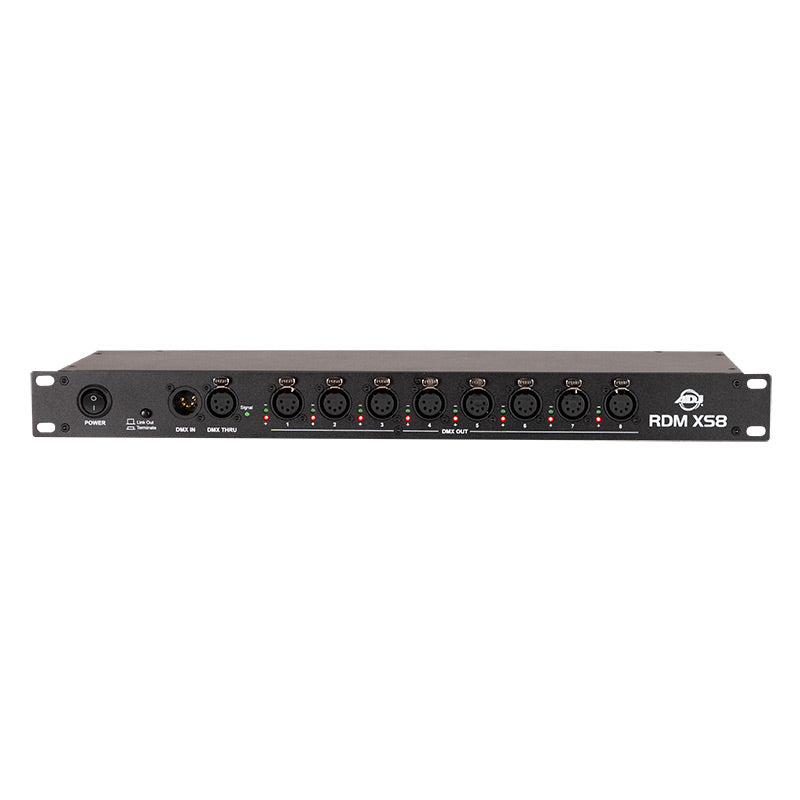 ADJ RDM XS8, 8 Output RDM/DMX 19" Rack Mount Splitter, 5 Pin DMX