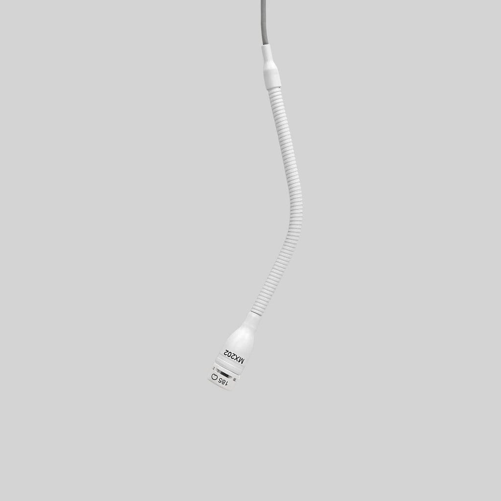 Shure MX202B/C, Microflex Overhead, Cardioid Black Mini-Condenser for Overhead Miking, 30 Cable, In-Line Preamp with XLR Microphone Stand Adapter