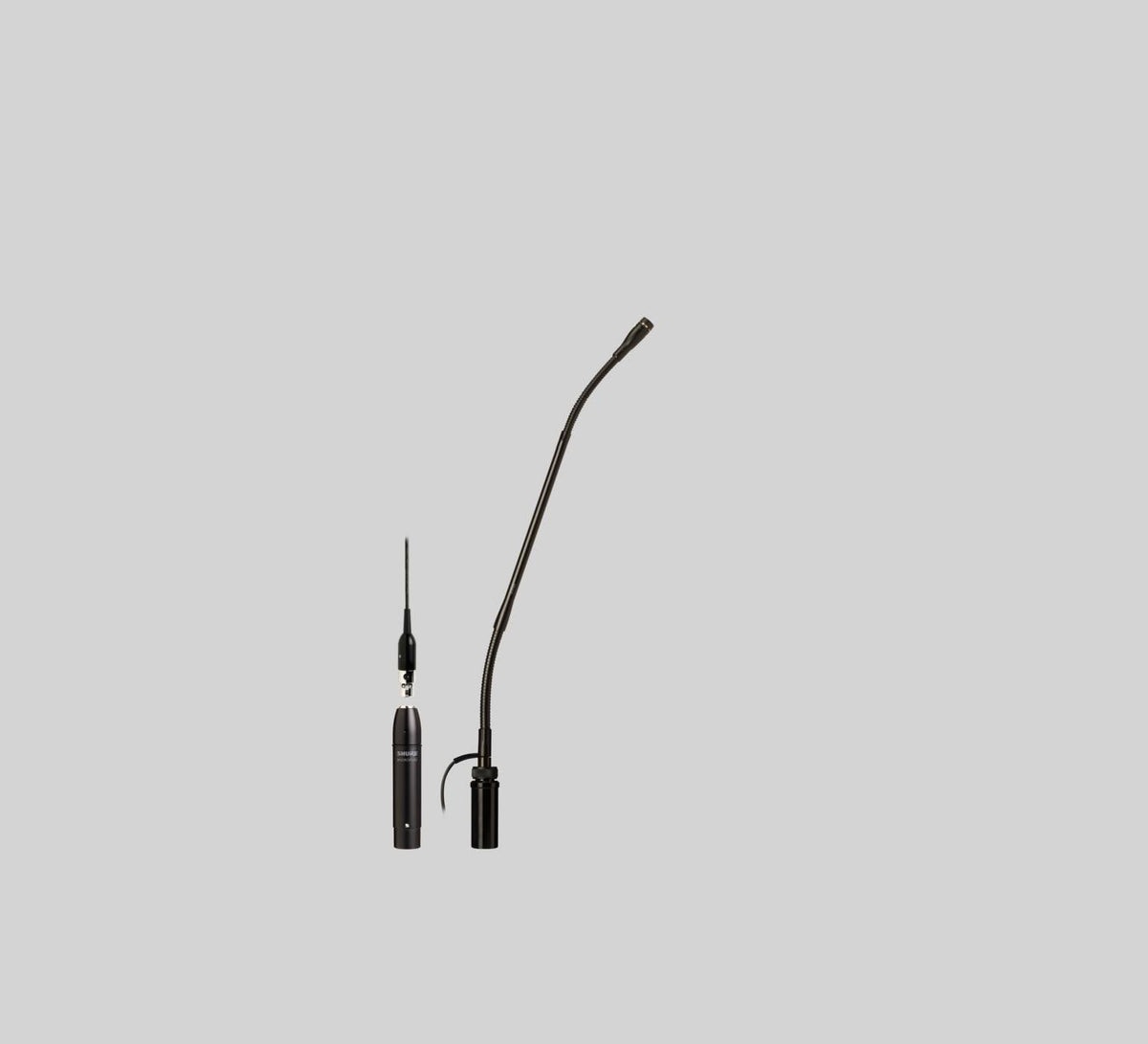 Shure MX412S/N, Microflex Standard Gooseneck Microphone, 12" Gooseneck Condenser Microphone, Attached Preamp with XLR, Shock Mount, Flange Mount, Snap-Fit Foam Windscreen, Mute Switch, LED Indicator (NO Cartridge)