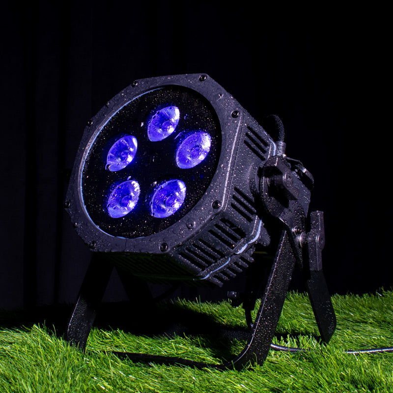 ADJ Mirage Par H IP, IP65 Battery Powered Par, 5 x 20 Watt Rgbaluv 17 Degree Beam Angle, Aria X2