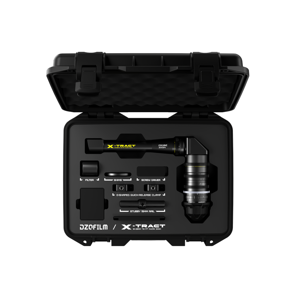 DZOFILM X-tract 18-28mm_360°(PL_Black_Case_1pcs_Metric), Probe Zoom Cine Lens, PL Mount, Macro Probe Optics