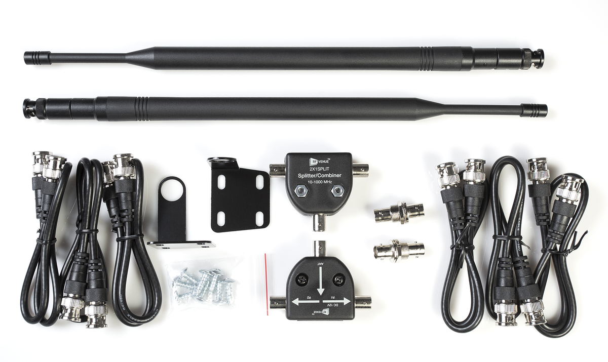 RF Venue 2 Channel Kit 530T608 2-CHANNEL KIT 530T608, 2 Channel Remote Antenna Kit for Wireless Microphones, 530 to 608 MHz