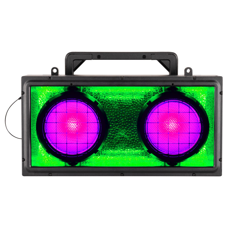 ADJ Encore DBX, IP65 Dual Blinder, 2 x 150 Watt Rgbaw Individual Controllable Cells, RGB Background, Aria X2