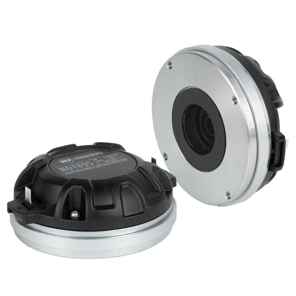 RCF NDT895, 1.4" Exit Compression Driver, 120W RMS, 240W Program, 109 dB Sensitivity, 0.5-20 kHz, Titanium Diaphragm, 8 Ohm