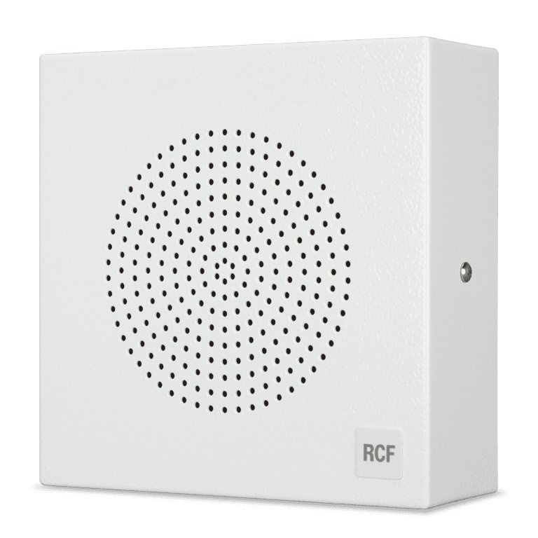 RCF DU 50EN - 5" Twin-Cone Wall/Ceiling Mounting Speaker, White, 6W, 70-100V - EN54-24