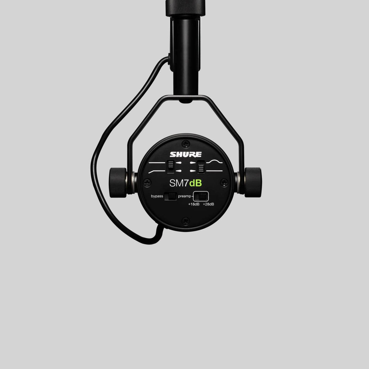 Shure SM7DB, Dynamic Vocal Microphone With Built-in Preamp, Dynamic Vocal Microphone (cardioid) with +28dB Built-in Active Preamp, Black