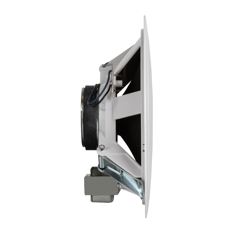 RCF PL 50 - 6" Twin-Cone Flush Mounting Ceiling Speaker, White, 6W, 70-100V, Plastic Grille