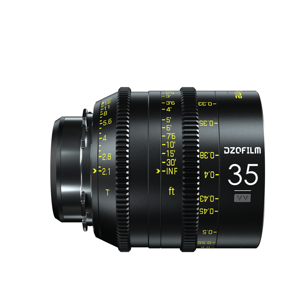 DZOFILM Vespid FF 35mm T2.1 PL & EF mount, Vista Vision Full-Frame Coverage, Interchangeable PL and EF Mount, 46.5mm Image Circle, Manual Focus and Iris, M77 Front Filter