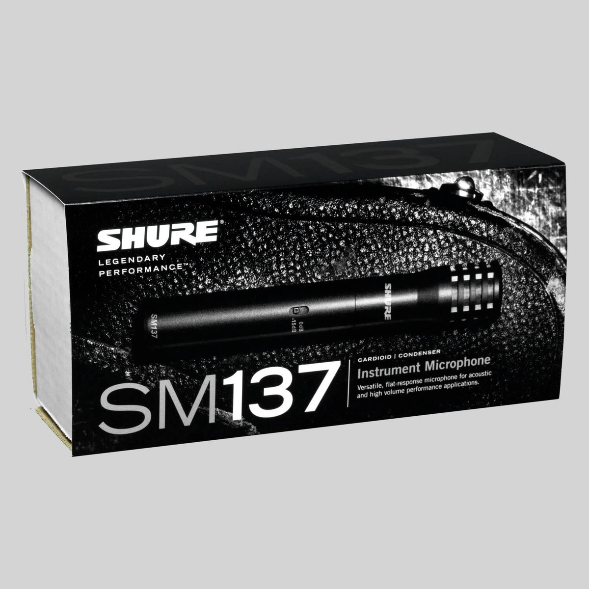 Shure SM137-LC, Professional Instrument Condenser Microphone, Cardioid Condenser Microphone, includes zipper pouch and microphone clip