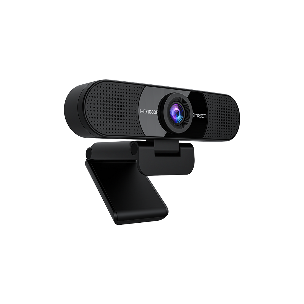 EMEET SmartCam C960, 1080p Webcam with 90 Degree Field of View, 2 Noise-Reduction Mics, Auto Light Correction and Privacy Cover, Plug and Play for Zoom, Teams, Skype and FaceTime on Windows and Mac