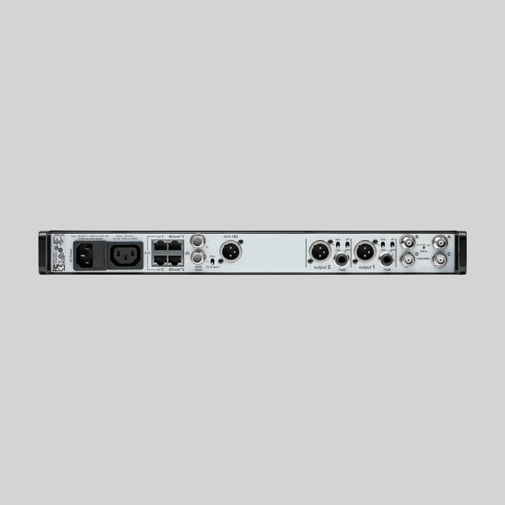 Shure AD4D-DC-B, Two-Channel Digital Wireless Receiver, AD Dual CH DC Rx L/pts 606-810 MHz