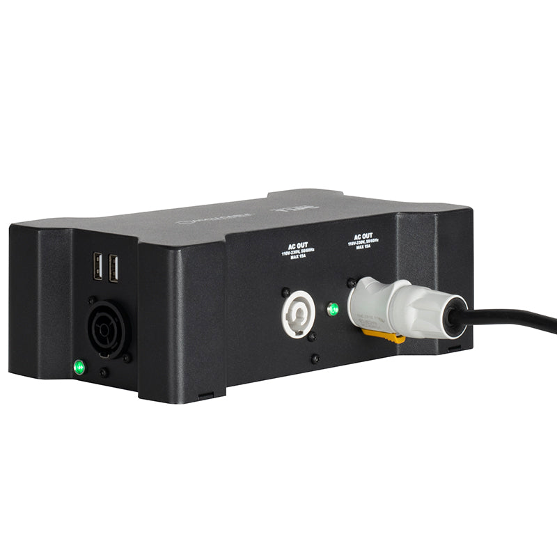 ADJ Power Bone T1PC, Distribution Box with 2 x Seetronic IP65 Locking Power Input and Thru Connections with 4 x Seetronic Indoor Locking Power Output Connections