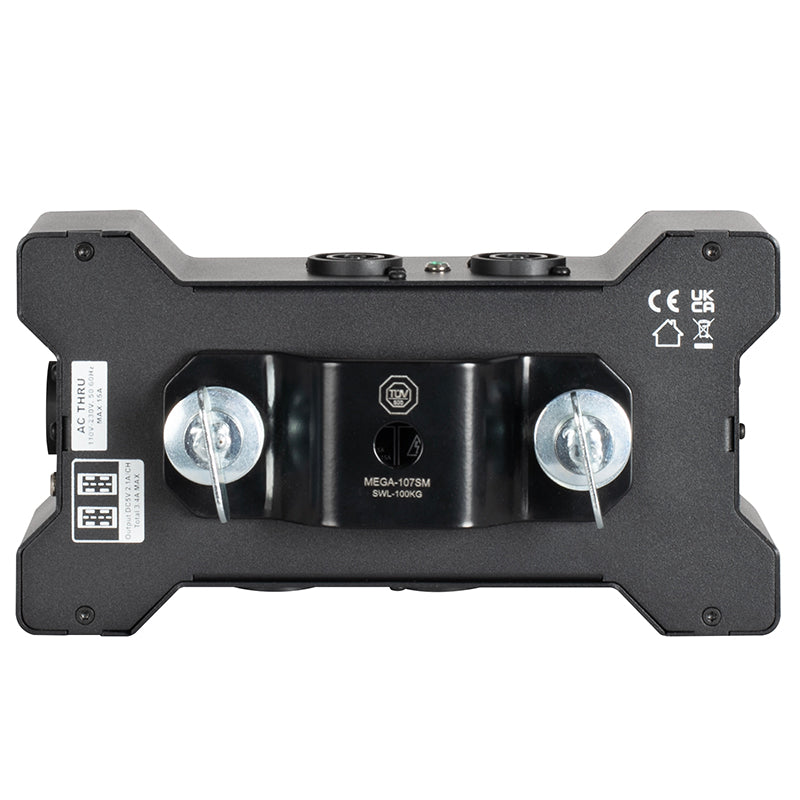 ADJ Power Bone T1T1, Distribution Box for Seetronic IP65 Locking Power Input and Thru Connections with 4 x Seetronic IP65 Locking Power Output Connections