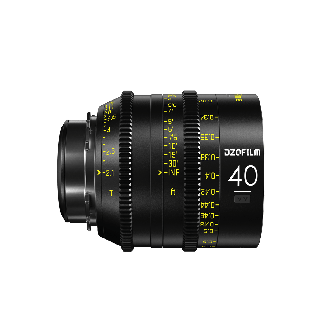 DZOFILM Vespid FF 40mm T2.1 PL & EF mount, Vista Vision Full-Frame Coverage, Interchangeable PL and EF Mount, 46.5mm Image Circle, Manual Focus and Iris, M77 Front Filter