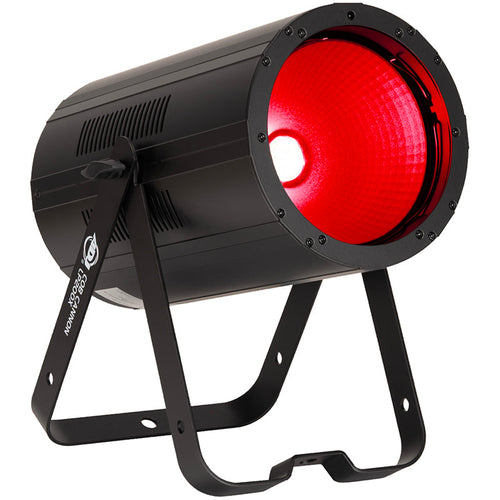 ADJ COB Cannon LP200X, Full Size Housing High Powered COB Wash Effect Now with Aria X2, 80 Degree Beam Angle, 200 Watt LED RGBAL Lime LED Source, Includes Two Optional Lens, 40 and 50 Degree, Omega Bracket Included for Pendant Mounting Purpose, Power in