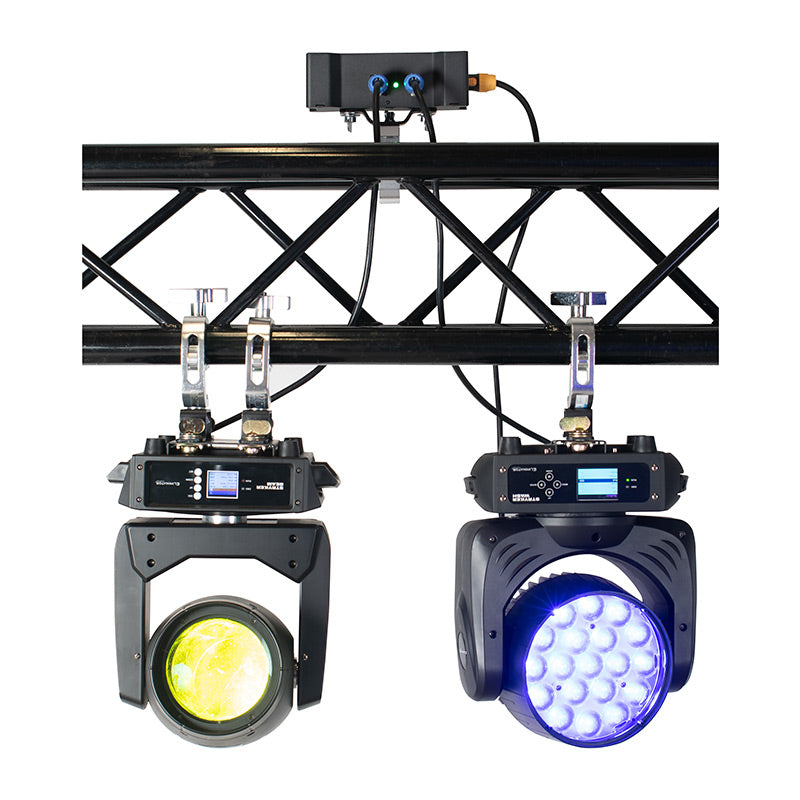 ADJ Power Bone T1PC, Distribution Box with 2 x Seetronic IP65 Locking Power Input and Thru Connections with 4 x Seetronic Indoor Locking Power Output Connections